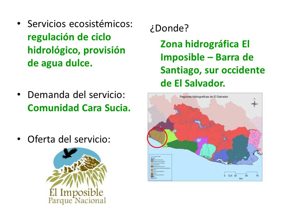 Servicios ecosistémicos: regulación de ciclo hidrológico, provisión de agua dulce.