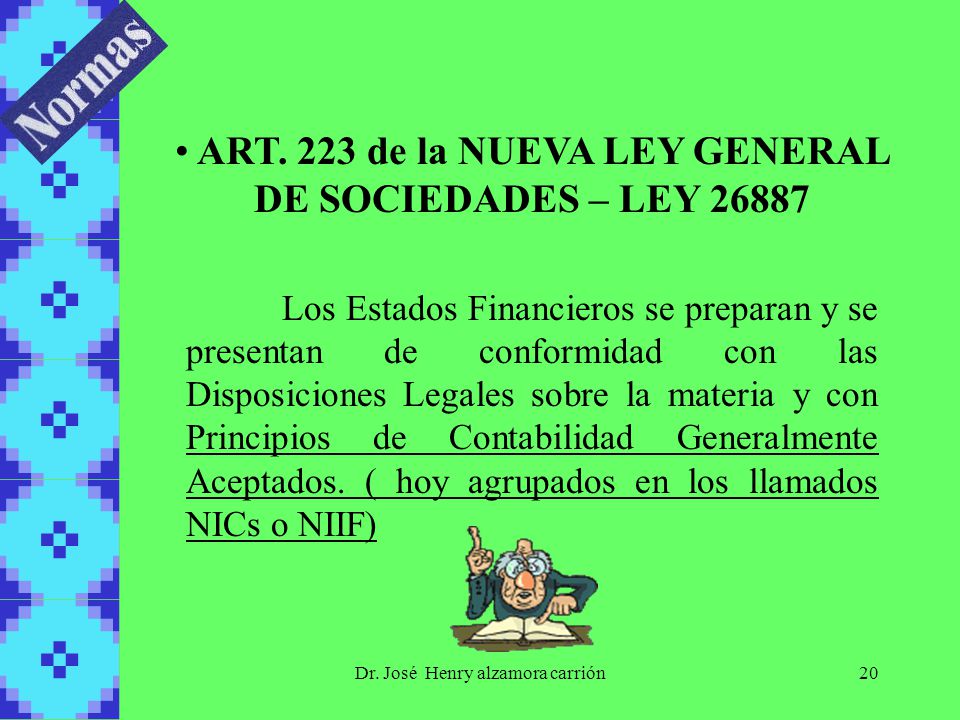 ART. 223 de la NUEVA LEY GENERAL DE SOCIEDADES – LEY 26887