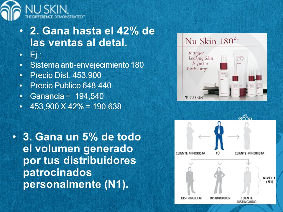 2. Gana hasta el 42% de las ventas al detal.