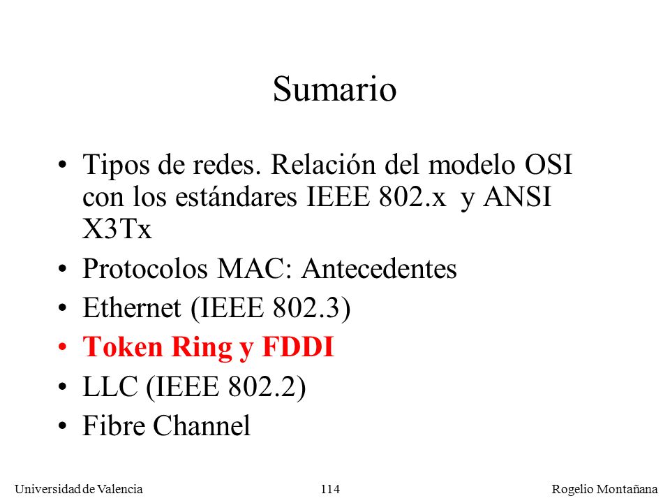 Redes Locales Sumario. Tipos de redes. Relación del modelo OSI con los estándares IEEE 802.x y ANSI X3Tx.
