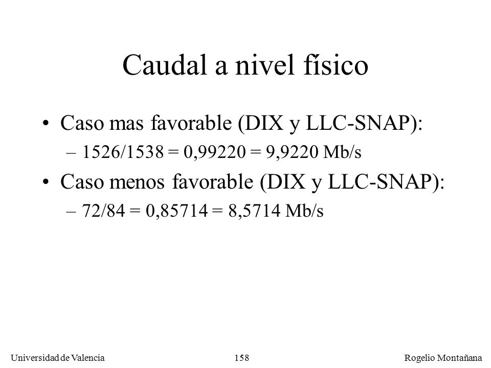 Caudal a nivel físico Caso mas favorable (DIX y LLC-SNAP):