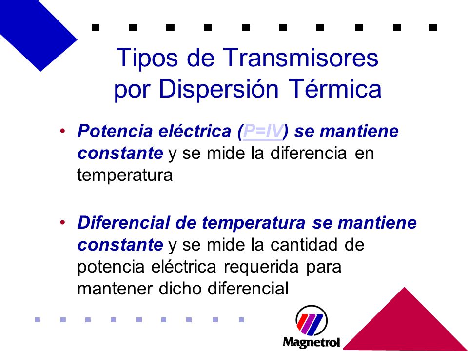 Tipos de Transmisores por Dispersión Térmica