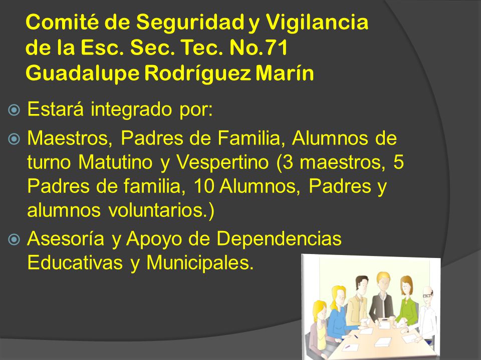 Comité de Seguridad y Vigilancia de la Esc. Sec. Tec. No