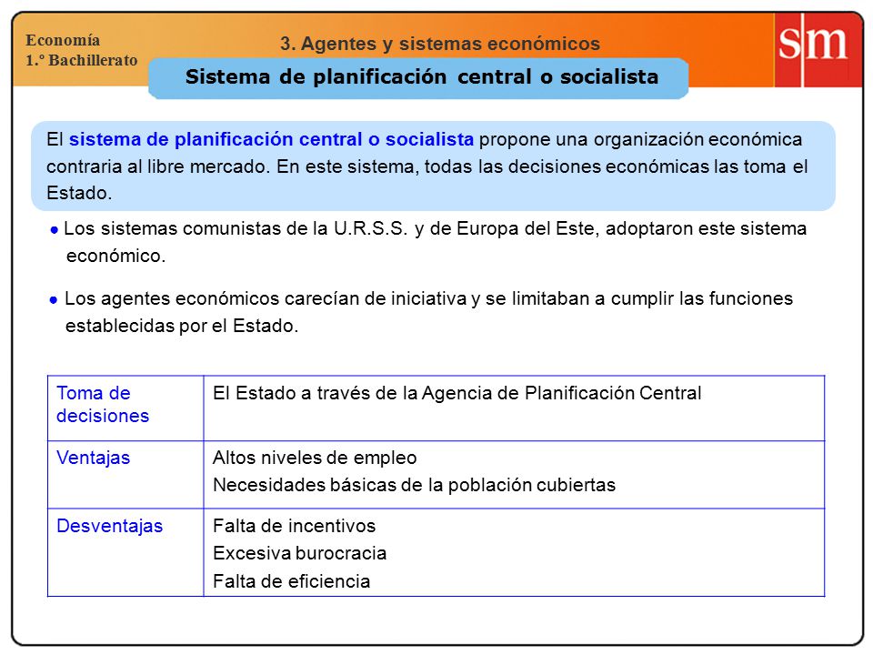 Sistema de planificación central o socialista