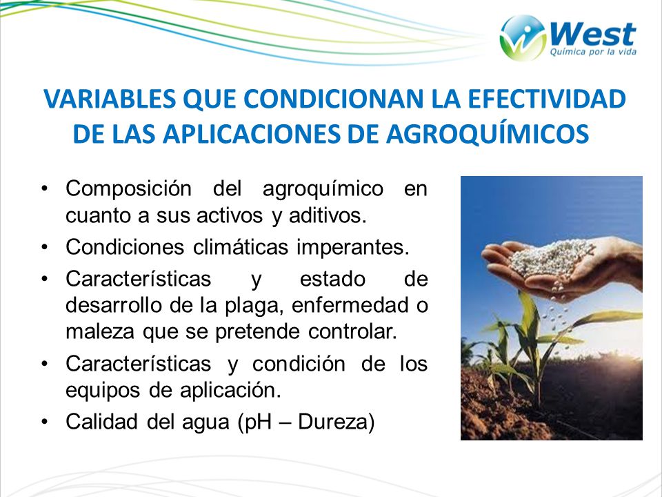 variables que condicionan la efectividad de las aplicaciones de agroquímicos
