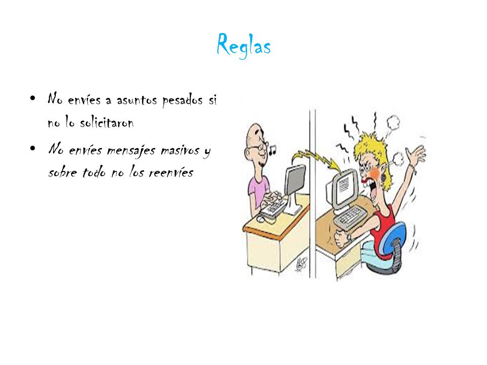 Reglas No envíes a asuntos pesados si no lo solicitaron