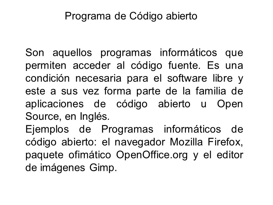 Programa de Código abierto