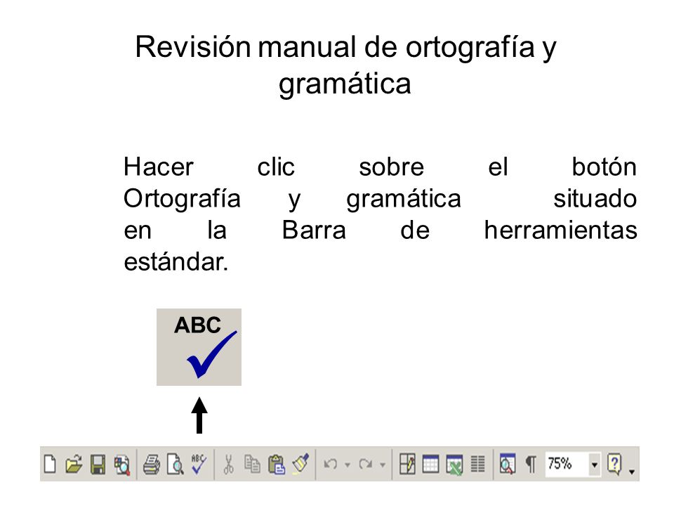 Revisión manual de ortografía y gramática