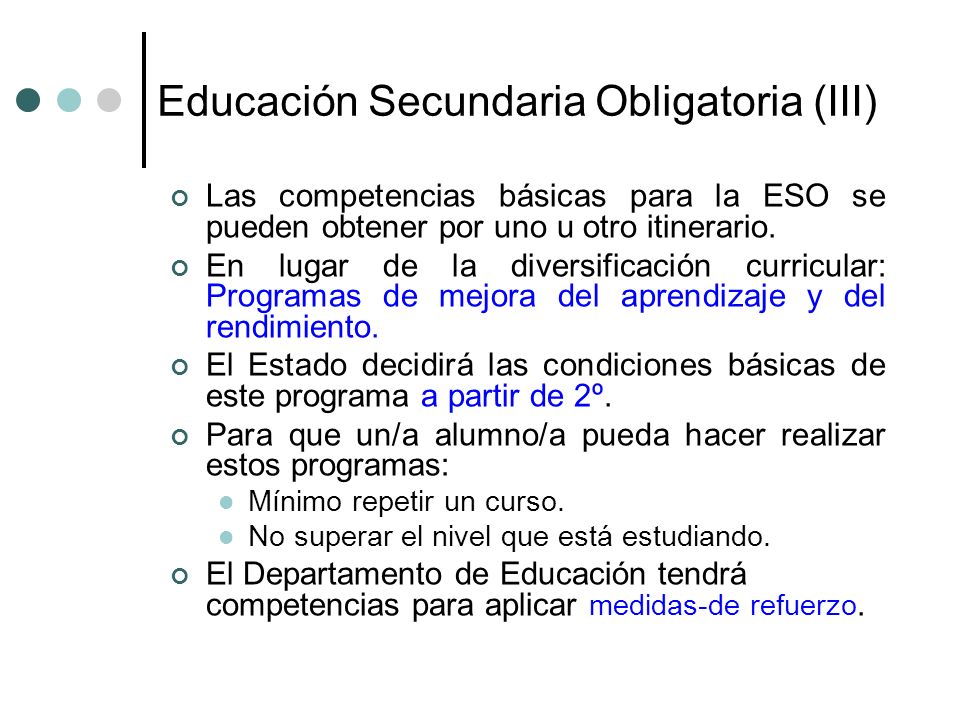 Educación Secundaria Obligatoria (III)