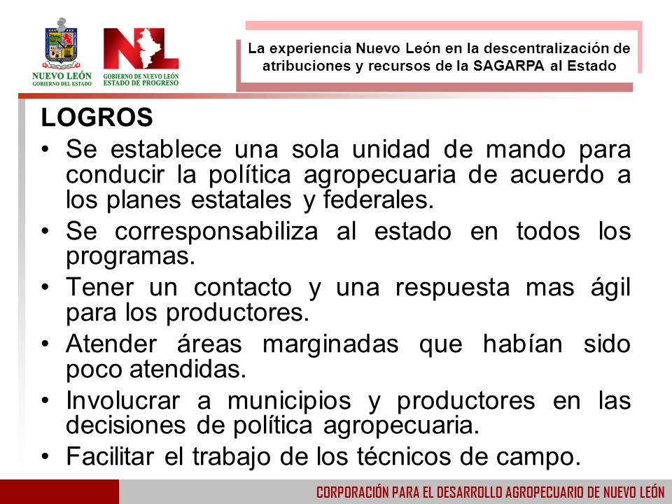 Se corresponsabiliza al estado en todos los programas.