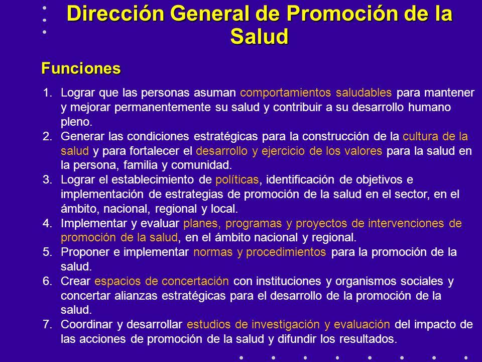 Dirección General de Promoción de la Salud