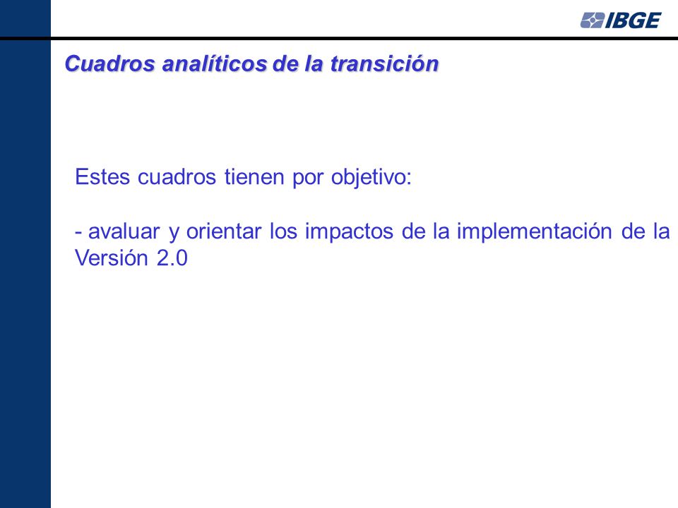 Cuadros analíticos de la transición