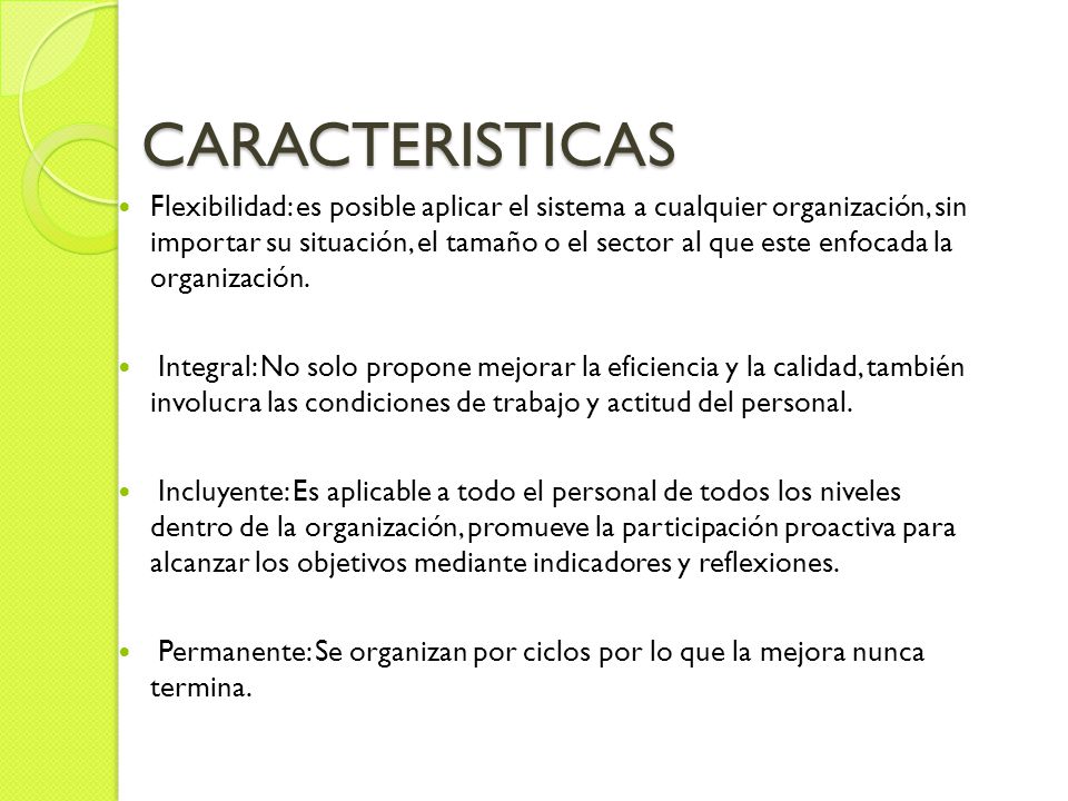 CARACTERISTICAS
