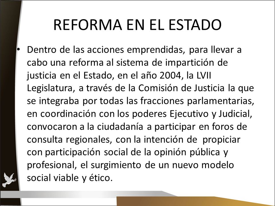 REFORMA EN EL ESTADO