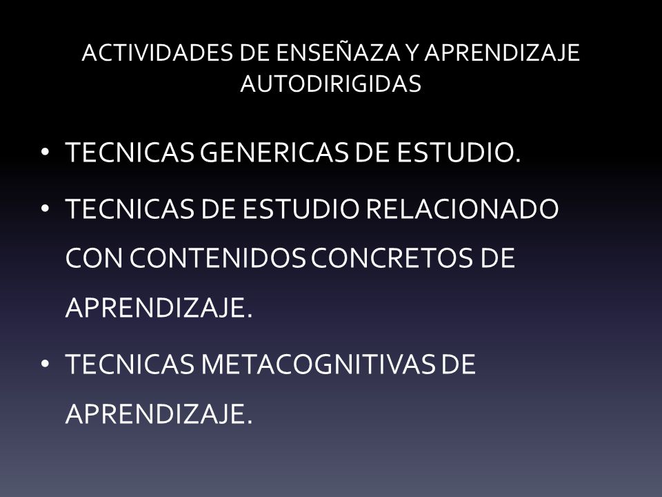 ACTIVIDADES DE ENSEÑAZA Y APRENDIZAJE AUTODIRIGIDAS