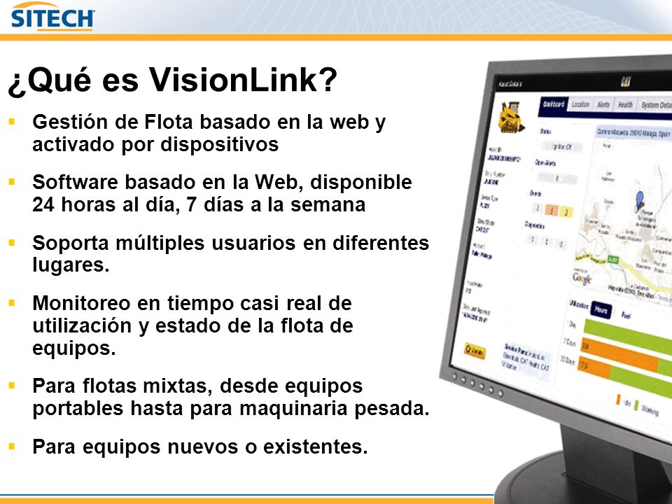 ¿Qué es VisionLink Gestión de Flota basado en la web y activado por dispositivos.