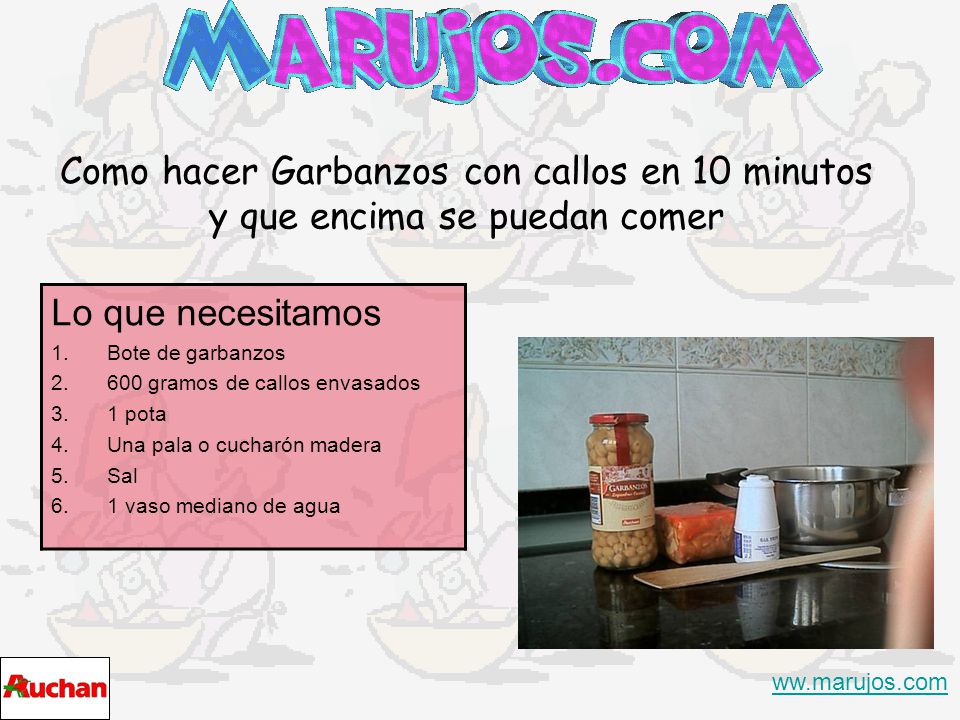 Como hacer Garbanzos con callos en 10 minutos y que encima se puedan comer