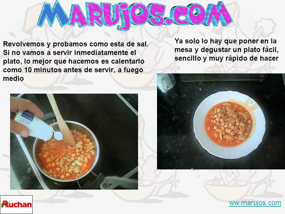 Ya solo lo hay que poner en la mesa y degustar un plato fácil, sencillo y muy rápido de hacer