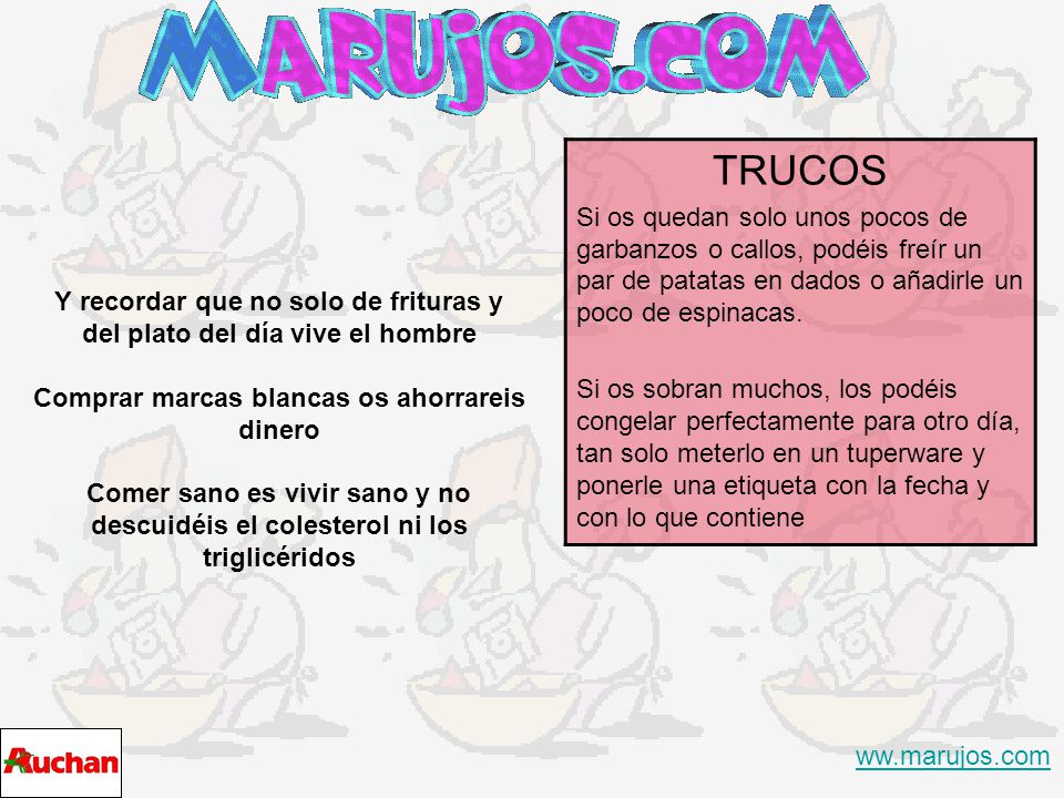 TRUCOS Si os quedan solo unos pocos de garbanzos o callos, podéis freír un par de patatas en dados o añadirle un poco de espinacas.