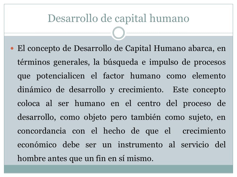 Desarrollo de capital humano