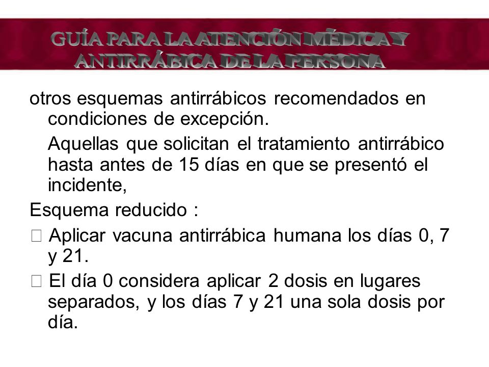 GUÍA PARA LA ATENCIÓN MÉDICA Y ANTIRRÁBICA DE LA PERSONA