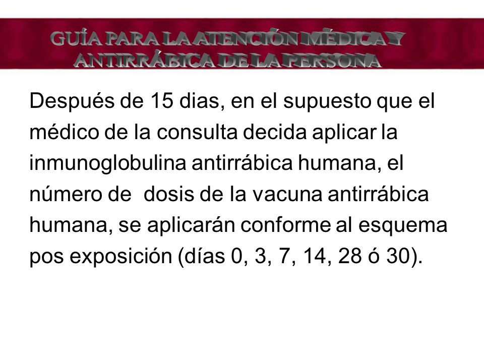 GUÍA PARA LA ATENCIÓN MÉDICA Y ANTIRRÁBICA DE LA PERSONA