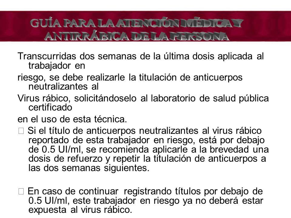 GUÍA PARA LA ATENCIÓN MÉDICA Y ANTIRRÁBICA DE LA PERSONA