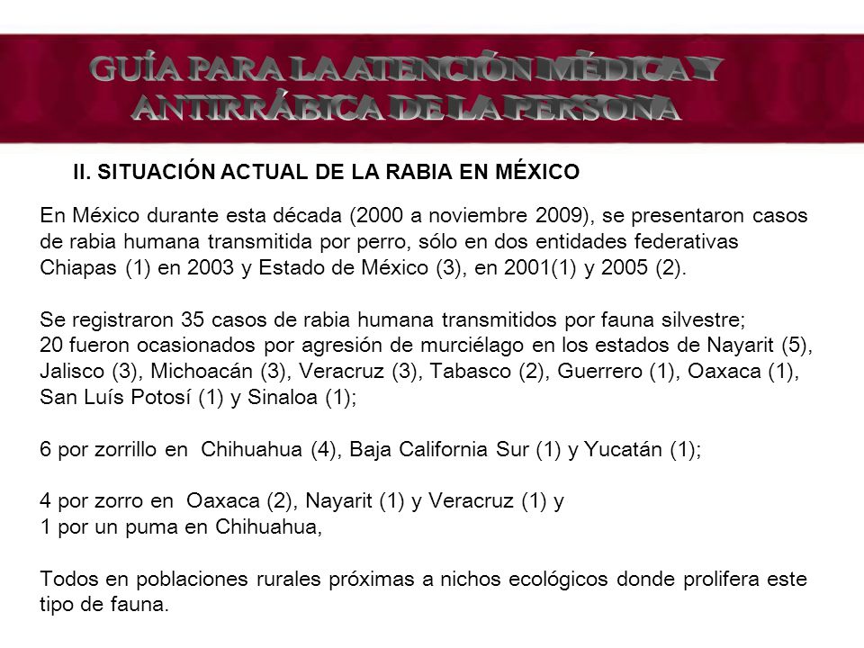 GUÍA PARA LA ATENCIÓN MÉDICA Y ANTIRRÁBICA DE LA PERSONA