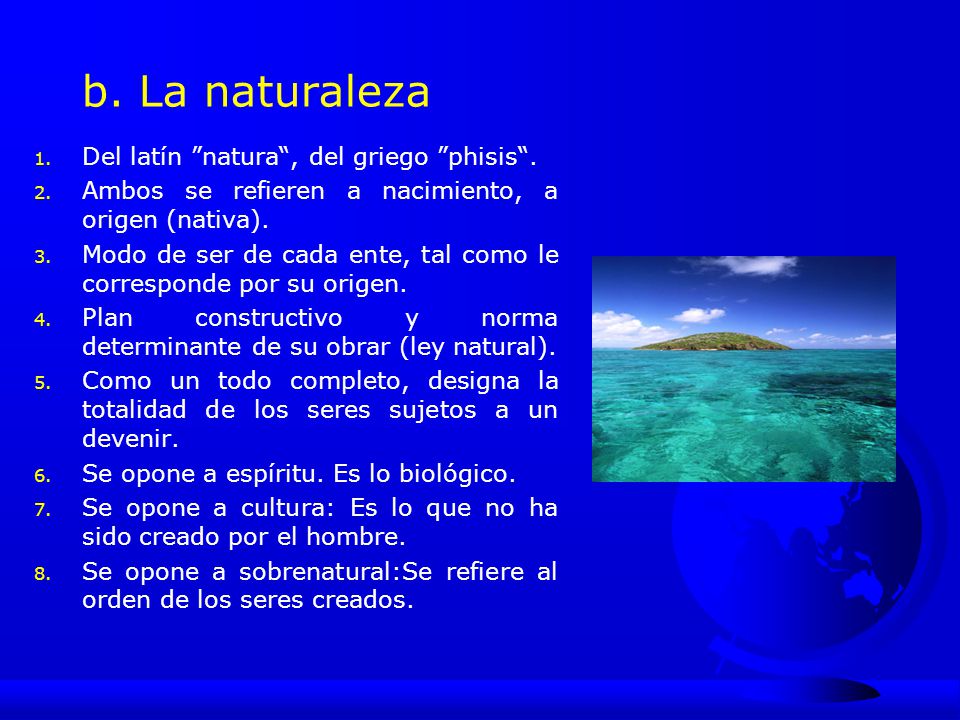 c. La cultura Del latín colere, cultivar, sig. Cuidado y perfeccionamiento de las aptitudes humanas. Humanitas, civilitas.