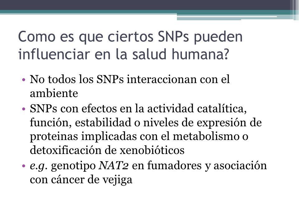 Como es que ciertos SNPs pueden influenciar en la salud humana