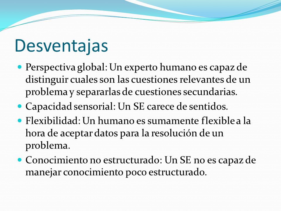 Desventajas