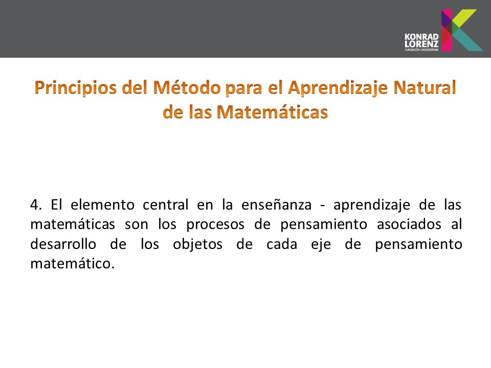 Principios del Método para el Aprendizaje Natural de las Matemáticas