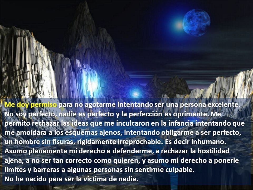 Me doy permiso para no agotarme intentando ser una persona excelente