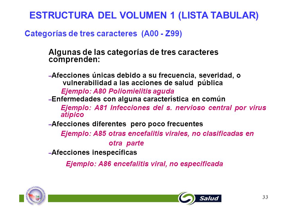 ESTRUCTURA DEL VOLUMEN 1 (LISTA TABULAR)