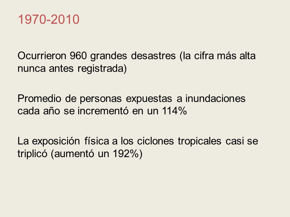 Ocurrieron 960 grandes desastres (la cifra más alta nunca antes registrada)