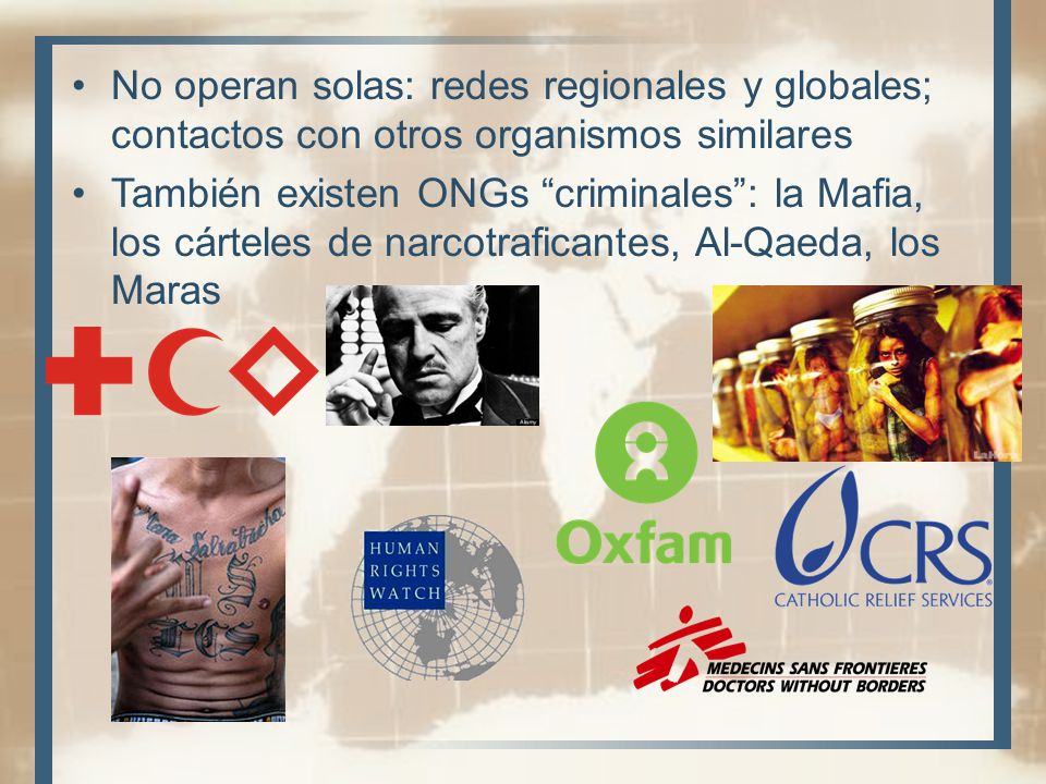 No operan solas: redes regionales y globales; contactos con otros organismos similares