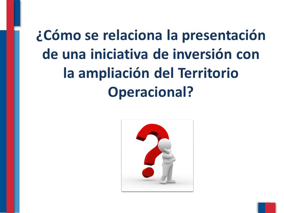 ¿Cómo se relaciona la presentación de una iniciativa de inversión con la ampliación del Territorio Operacional