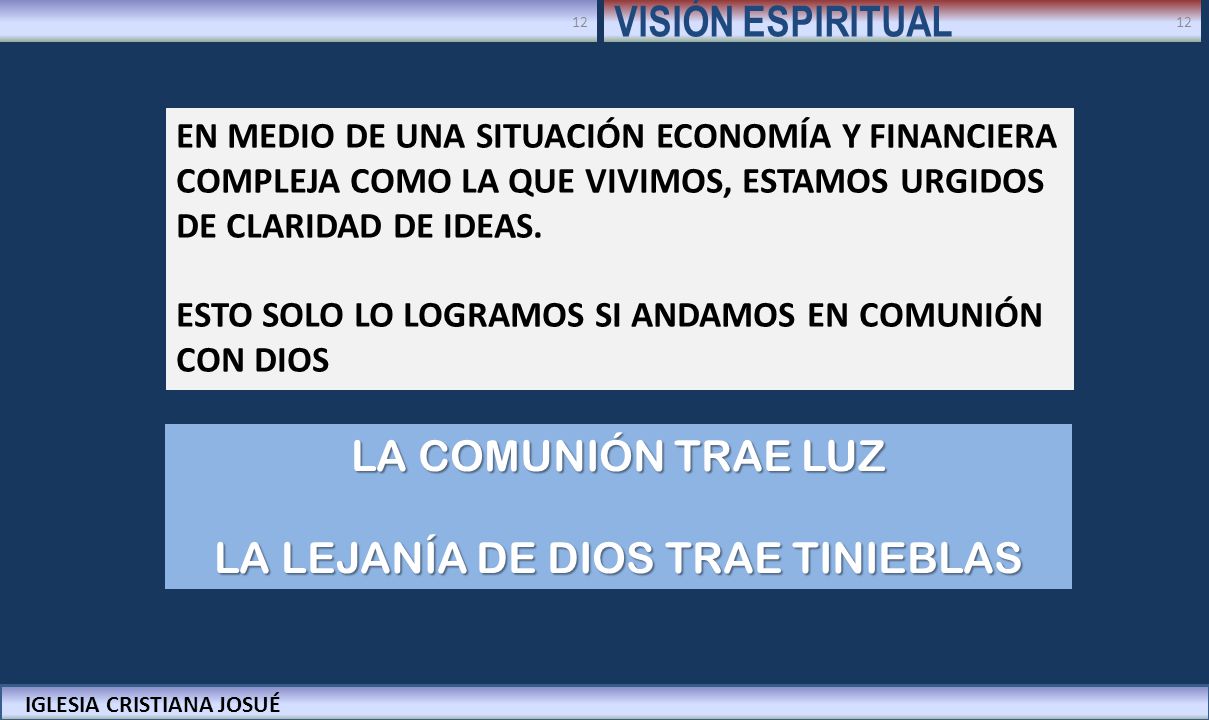 LA LEJANÍA DE DIOS TRAE TINIEBLAS