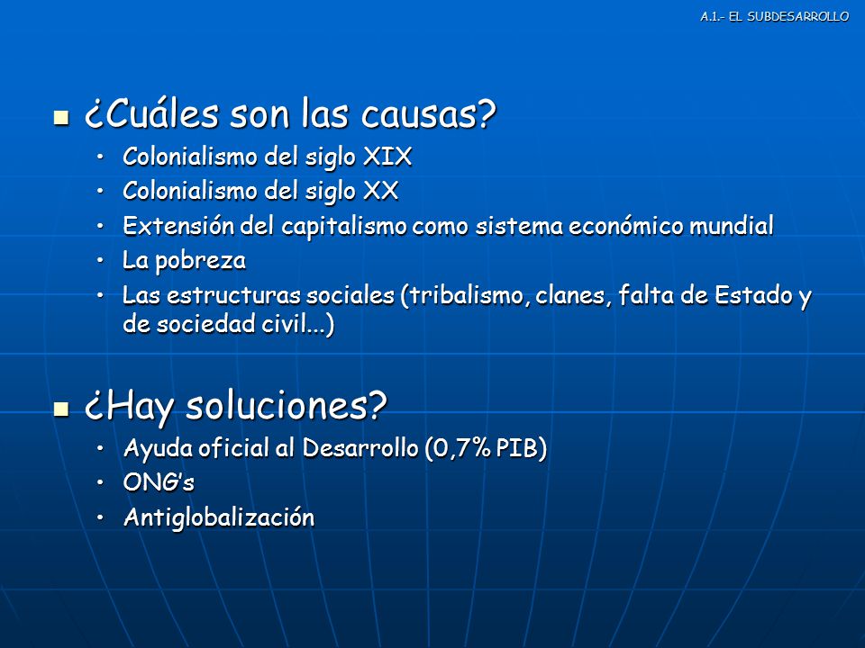 ¿Cuáles son las causas ¿Hay soluciones Colonialismo del siglo XIX