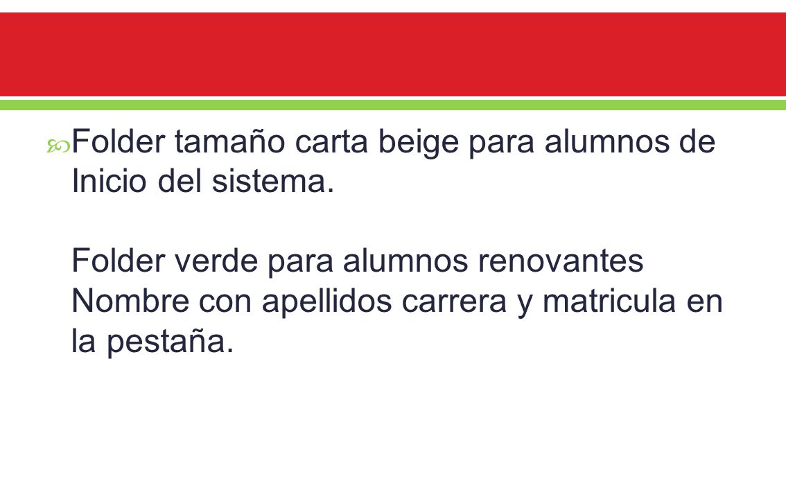 Folder tamaño carta beige para alumnos de Inicio del sistema