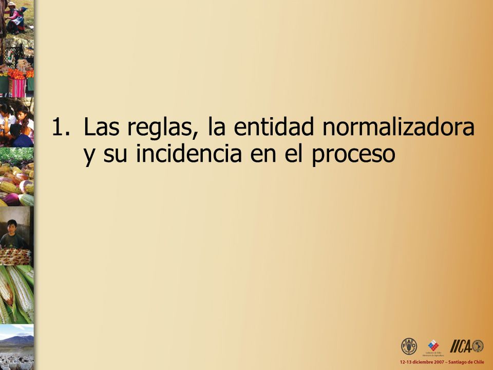 Las reglas, la entidad normalizadora y su incidencia en el proceso