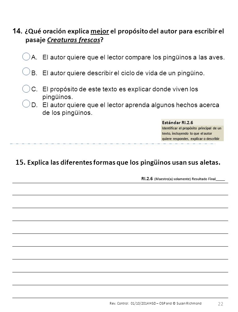 15. Explica las diferentes formas que los pingüinos usan sus aletas.