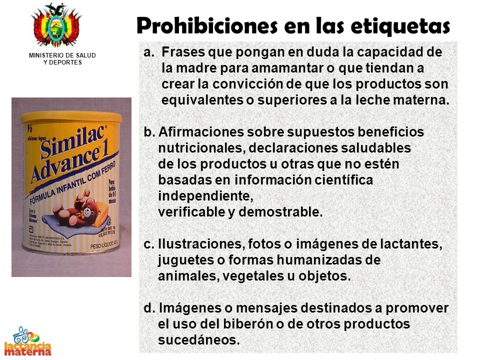 Prohibiciones en las etiquetas
