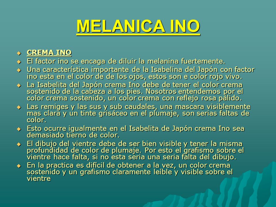 MELANICA INO CREMA INO. El factor ino se encaga de diluir la melanina fuertemente.