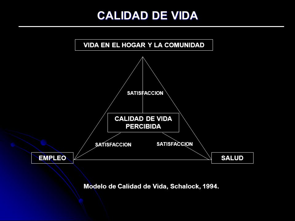 CALIDAD DE VIDA VIDA EN EL HOGAR Y LA COMUNIDAD