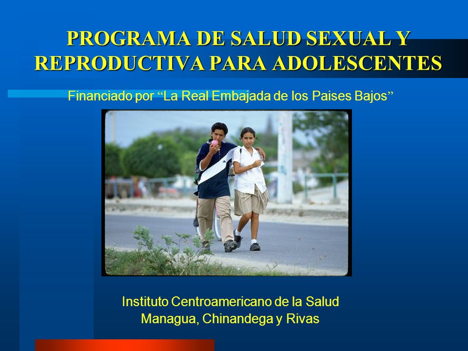 PROGRAMA DE SALUD SEXUAL Y REPRODUCTIVA PARA ADOLESCENTES