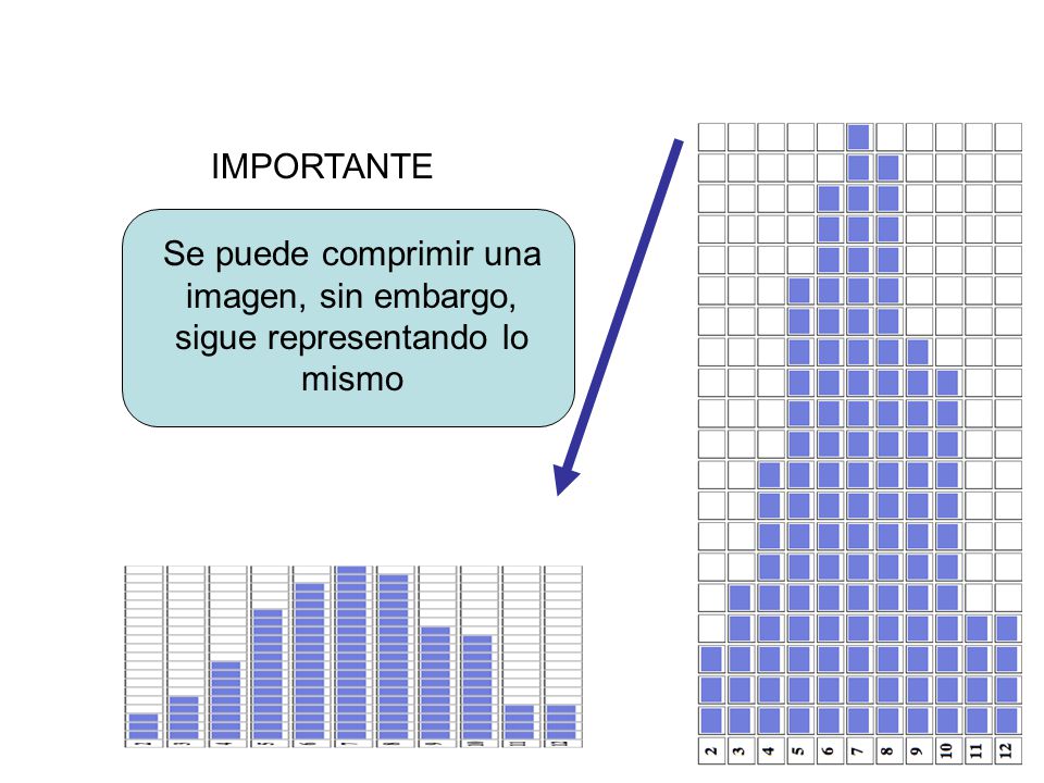 IMPORTANTE Se puede comprimir una imagen, sin embargo, sigue representando lo mismo