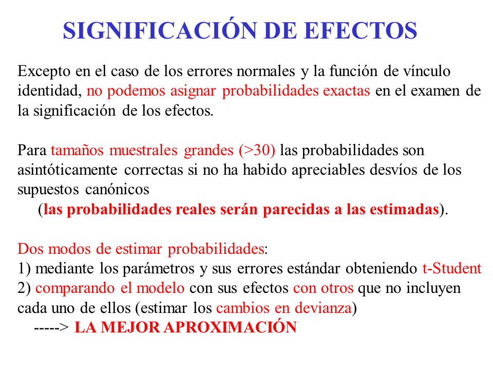 SIGNIFICACIÓN DE EFECTOS