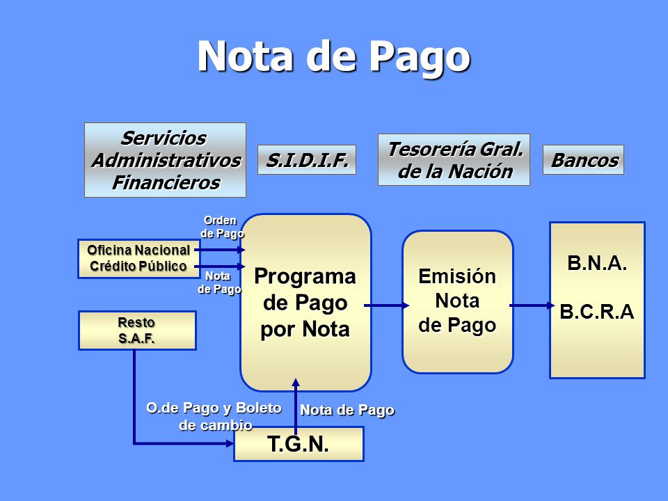 Nota de Pago Programa de Pago por Nota T.G.N. B.N.A. Emisión Nota