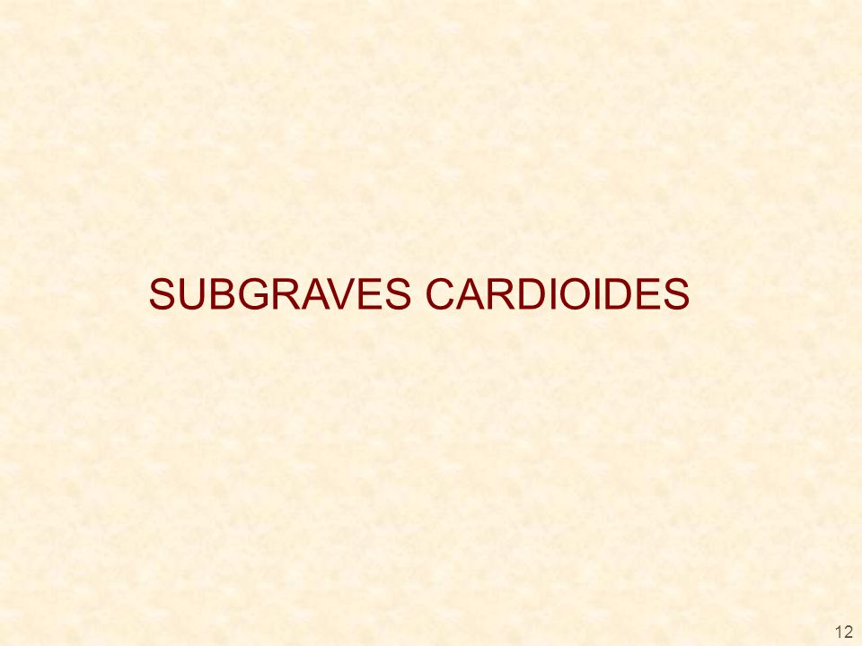 SUBGRAVES CARDIOIDES